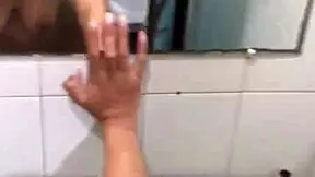 He pounds my tight ass hard in the bathroom, making me scream with pleasure.