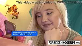 big boobed babe picks up and takes step-brother's fat cock.