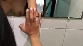 He pounds my tight ass hard in the bathroom, making me scream with pleasure.