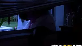 stepsis says, 'fuck me or i'll leak your secret after the party' with nick strokes