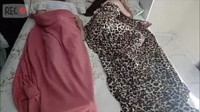 Old man shares bed with visitor