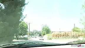 Half asian girl leilani li gets picked up and fucked by white monster cock