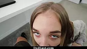 My stepdaughter gets blowjob and doggystyle fucking bent over deepthroat