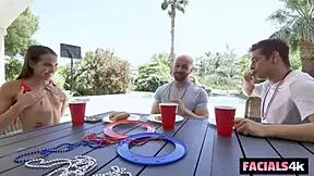 I'm a cum slut invited to a 4th of july spitroast, riding and getting spit on