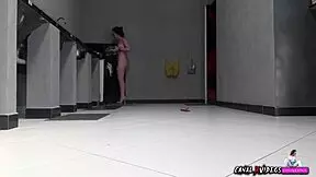 My daily naked routine turns into hardcore fucking after lunch 😩