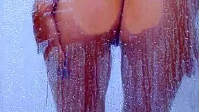 College Tanned Gorgeous Girl Take A Shower In Bikini