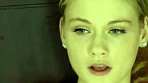 Hannah Hays, an 18-year-old 12th grader, models in uniform while sucking in POV session.