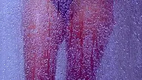 College Tanned Gorgeous Girl Take A Shower In Bikini