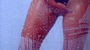 College Tanned Gorgeous Girl Take A Shower In Bikini