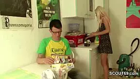 Teeny gets fucked by her boss during side job