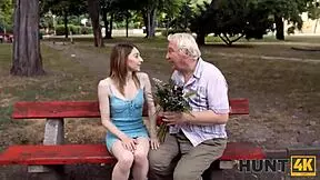 Man Penetrates Skinny Chick In Front Of Old Bf In Public