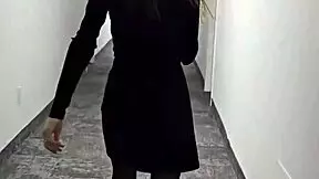 Young poetess in dress reads poetry with passion.