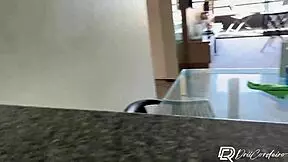 I banged my naughty maid in the kitchen, she lifted her dress and I pounded her hard