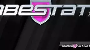 Petite redhead Eva Ray FUCKS her toy in the kitchen