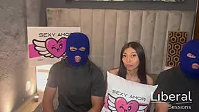 casting petite latina talks to two technicians to check her air conditioning 😏