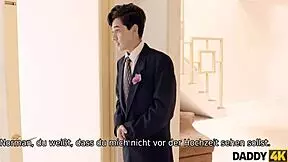 naive bride cheats on fiance with his dad getting caught fucking! 😈