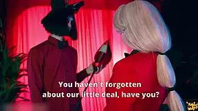 Hazbin Hotel Alastor Handcuffs Charlie In Missionary Spanking And Blowjob