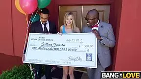 Jillian Janson Wins Two Black Cocks in POV Blowjob with Jay Bangher and Chocolate God