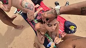 i went to nudist beach and we all fucked in orgy with lunna 😅