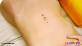 glamorous blonde muse showcases her body in casting