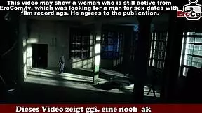 German Anal Threesome MMF with Thin Brunette Slut. Babe gets assfucked on tits.