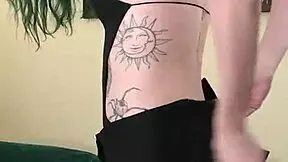 Kit Summers Wears Cute Little 18+ Black Bodysuit And Gothic Miniskirt