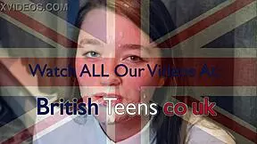 Collared British 18 Year Old Gets Fucked Hard In Kitchen With Intense Orgasms