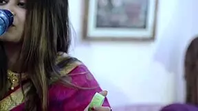 Married Indian couple in romantic roleplay