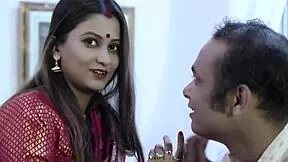 Married Indian couple in romantic roleplay
