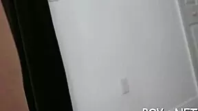 Massive cock satisfies nasty playgirl with blowjob 😈