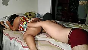 Neighbor enjoys oral attention and moans deliciously.