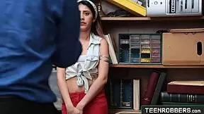 Horny thief get naked for pervert officer angel del rey - teen 18+robbers com