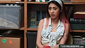 Horny thief get naked for pervert officer angel del rey - teen 18+robbers com