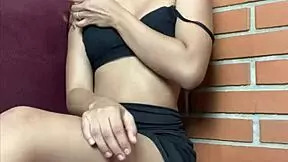 Petite Single Girl Masturbates With Horny Black Dildo!