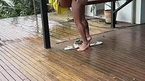 homemade content by wifebucket - shameless young 18+ wife getting intimate on the porch