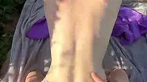 creampie happens on the beach in outdoor teen scene