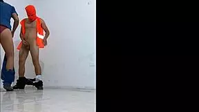 The cleaning guy got seduced by the nurse and fucked her rough in the office hallways 😈