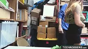 the mall guard catches and fucks the young curvy teen shoplifter