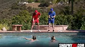 wtf, stepdaddys swap tiny trainee to punish lil asses?