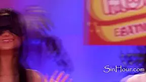 dkye gets her strapon wet at hotdog eating contest