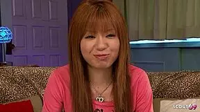 that redhead skinny japanese girl gave an intense pov blowjob and cumplay