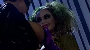 katwoman jennifer dark prowls into a prison cage 3way