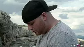 German Young Couple Fucks Outdoor On Mallorca Vacation With Intense Cumshot!