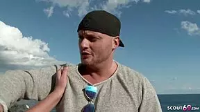 German Young Couple Fucks Outdoor On Mallorca Vacation With Intense Cumshot!