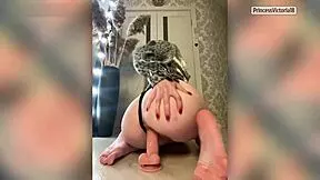 Deep throat blowjob and orgasmic squirt from princess victoria 😍