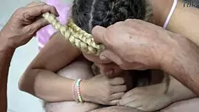 Bony Pleasures Old Stepfather, Blonde Whore Sucks Monster Cock With Moaning Roughness