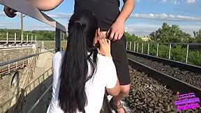 Watch This Thrilling Outdoor Amateur Teen Brunette Pussy Fucking Bent Over Doggystyle Public!
