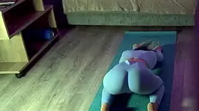 Stretching A Strained Butt After Yoga With Dildo And Anal Play