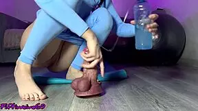 Stretching A Strained Butt After Yoga With Dildo And Anal Play