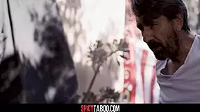 Step-uncle seduces step-niece at family barbecue gathering